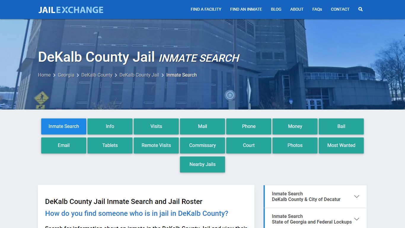 Inmate Search: Roster & Mugshots - DeKalb County Jail, GA - Jail Exchange